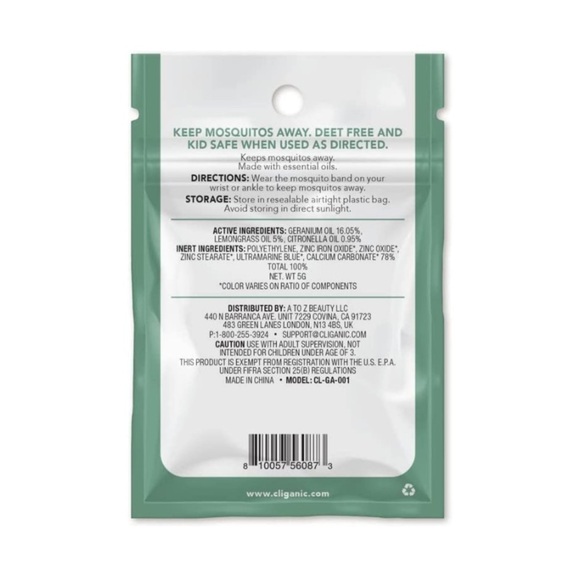 4 Individually Wrapped DEET-Free Mosquito Repellent Bands, NWT - Picture 4 of 4